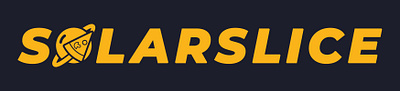 Solarslice Logotype cosmic theme. logotype