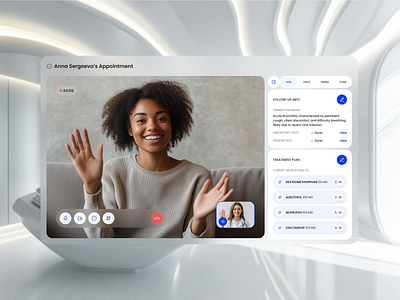 Video Consultation Feature Design app clean design doctor healthcare inspiration minimal patient product telemedicine ui ux