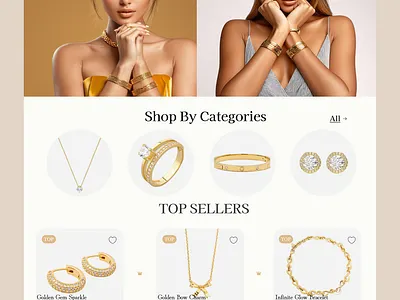 Golden Jewelry online shop branding design graphic design illustration logo ui website