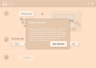 Audio converter: university project audio audio converter design ui ux