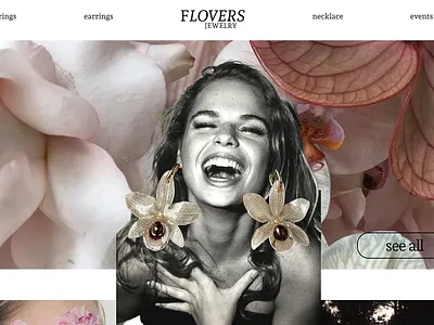 FLOVERS.JEWELRY animation boutique brend cute design flovers flowers pink ui ukraine