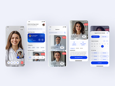 Mobile App Design for Healthcare app clean design fresh style healthcare illustration inspiration minimal mobile product telemedicine ui ux