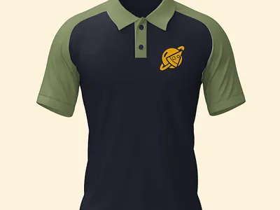 Solarslice Branded Polo Shirt cosmic theme. polo shirt