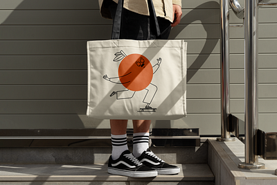 Orange skateboarder apparel artwork cartoon character digitalart enjoy fanart illustration illustrator life lifestyle mascot orange print printing ride skate skateboarder smile tote bag