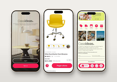 Furniture Store Landing Pange | UI Design | Casaideas animation design furniture graphic design landing page mobile motion graphics responsive ui ui design uiux uiux design ux ux design web design web page