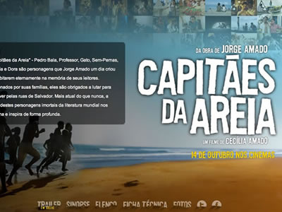 Website Capitães da Areia capitaes da areia filme interface jquery layout movie website