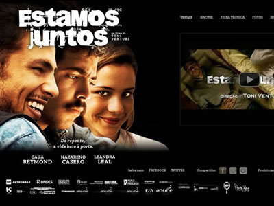 Website Estamos Juntos estamos juntos filme interface jquery layout movie website