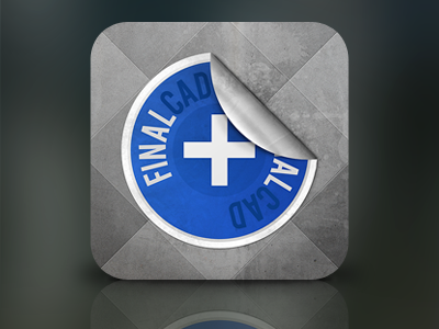 FinalCad V1 blue cement concrete grey icon ios paper peel peeling sticker stone texture tiles ui white