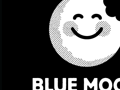 You saw me standing alone blue face happy moon