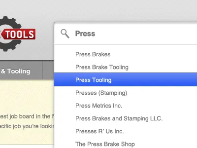 Site Search drop down input search select