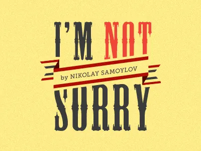 I'm Not Sorry cleanm sorry cover mix typography