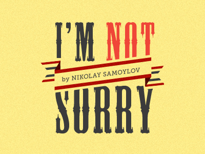 I'm Not Sorry cleanm sorry cover mix typography