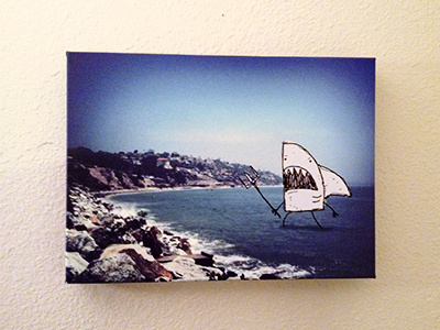 Monser Shark Doodle Print doodle illustration monster photo sketch