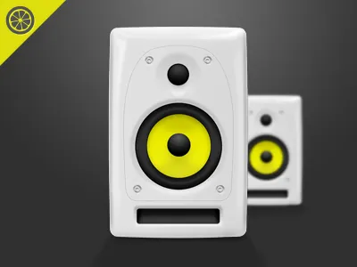 Studio Speakers Icon icon krk rokit6 speakers studio white
