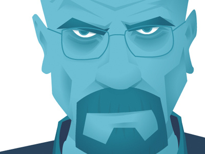 Mr. White blue breaking bad face heisenberg illustration mrwhite vector walter white