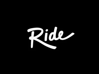 Ride hand lettering lettering script