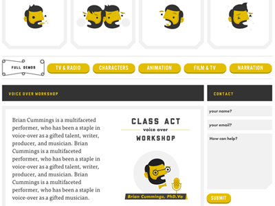 Brian's New Site! brand identity illustration site web