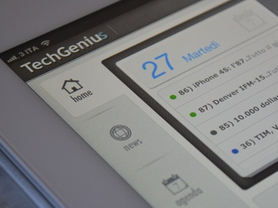 TechGenius app iPad home app display ipad retina techgenius ui