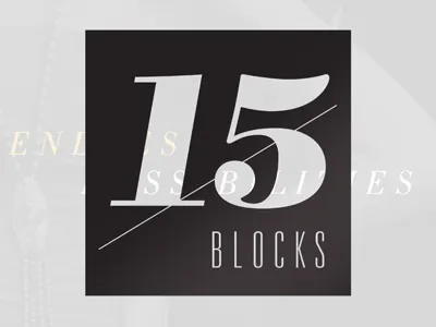 15 Blocks finishing print typography