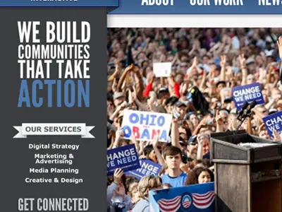 website design homepage sidebar typography website