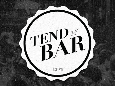 Tend The Bar rough bar logo nightlife