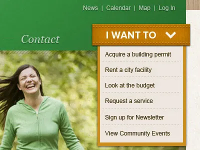 I Want To drop down green natural stitching