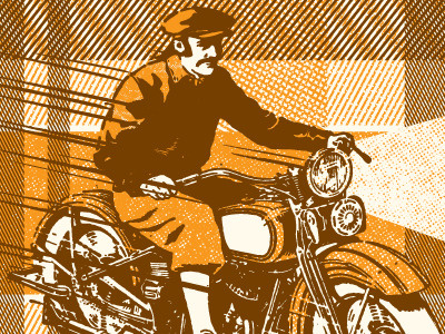 Cake Oklahoma City Poster cake gigposter harley motorcycle music oklahoma city plaid screen print