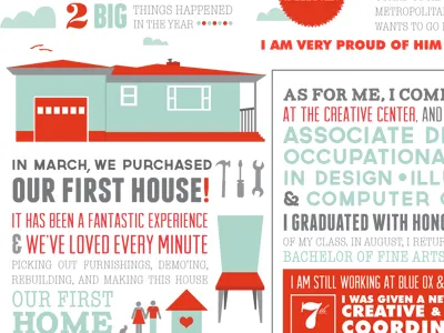 Yearly Letter christmas letter icons illustration infographic letter typography