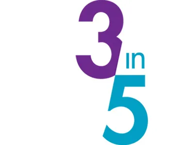 3in5 bright identity numbers typography