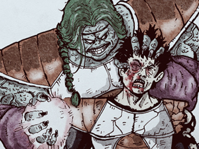You Don't F*#k With Zarbon comic dragonball illustration ink manga