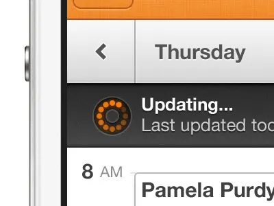 iOS Loading UI calendar dashboard glow ios loading orange