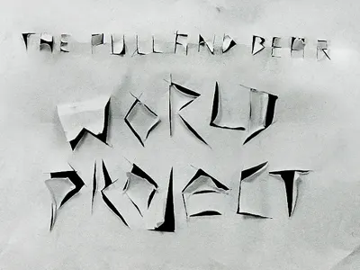 The Pull And Bear World Project cut paper typography