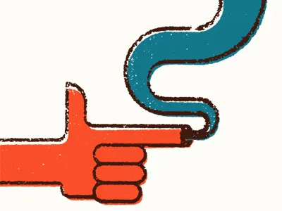 Smoking Gun conceptual editorial gun hand illustration smoke