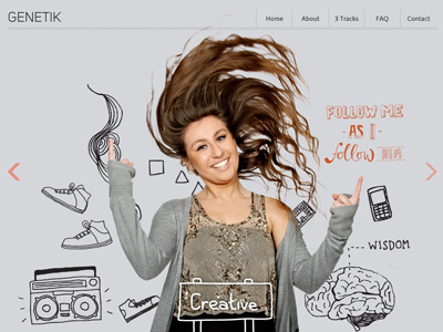 Genetik - Follow Me genetik hair hand drawn minimal sketch website