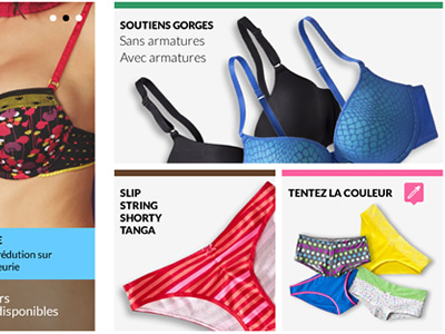 intimates color picker fashion webdesign