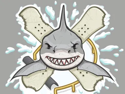 B. Shark apparel illustration illustrator shark vector