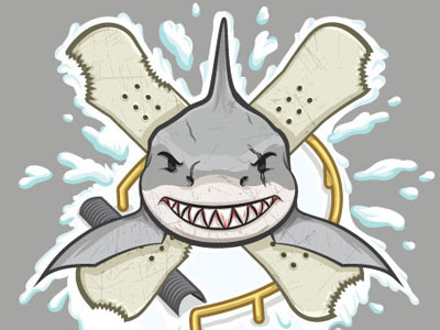 B. Shark apparel illustration illustrator shark vector