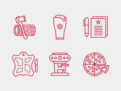 Build Conference Icons. icons illustration