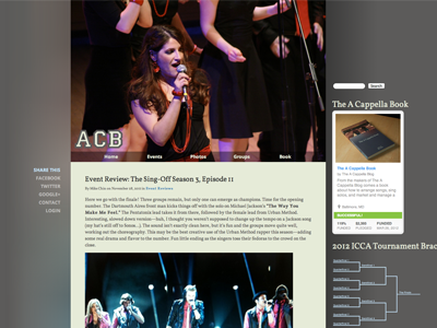 A Cappella Blog blog canvas flexible layout rwd