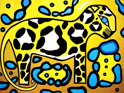 Leopard art artwork design illustration paint painting