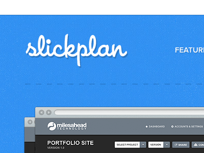 Launched Slickplan app web design website