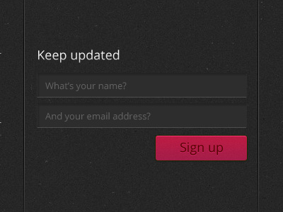 Sign up form design ui website