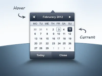 Admin Template - Datepicker admin blue datepicker ui ux web