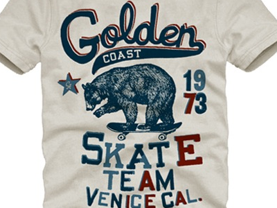 Golden Coast Skate Team cal kids tee skate