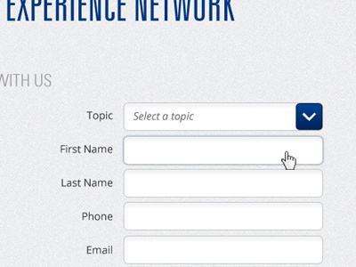 Contact form active blue fields focus form gray texture