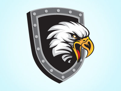 Ee eagle logo shield vector