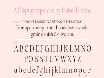 W.I.P Olivia specimen type type design typeface typography