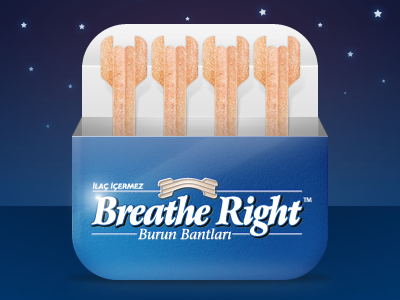 Breathe Right iPhone Icon app box breathe right icon illustration ios iphone