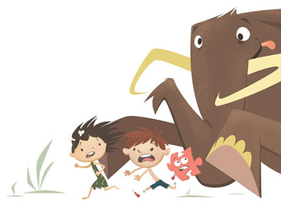 Mammoth Stampede illustration justin time