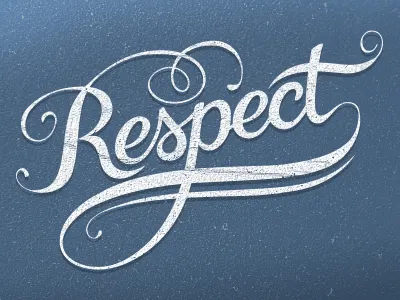 Respect Lettering handwritten lettering script swash texture typography